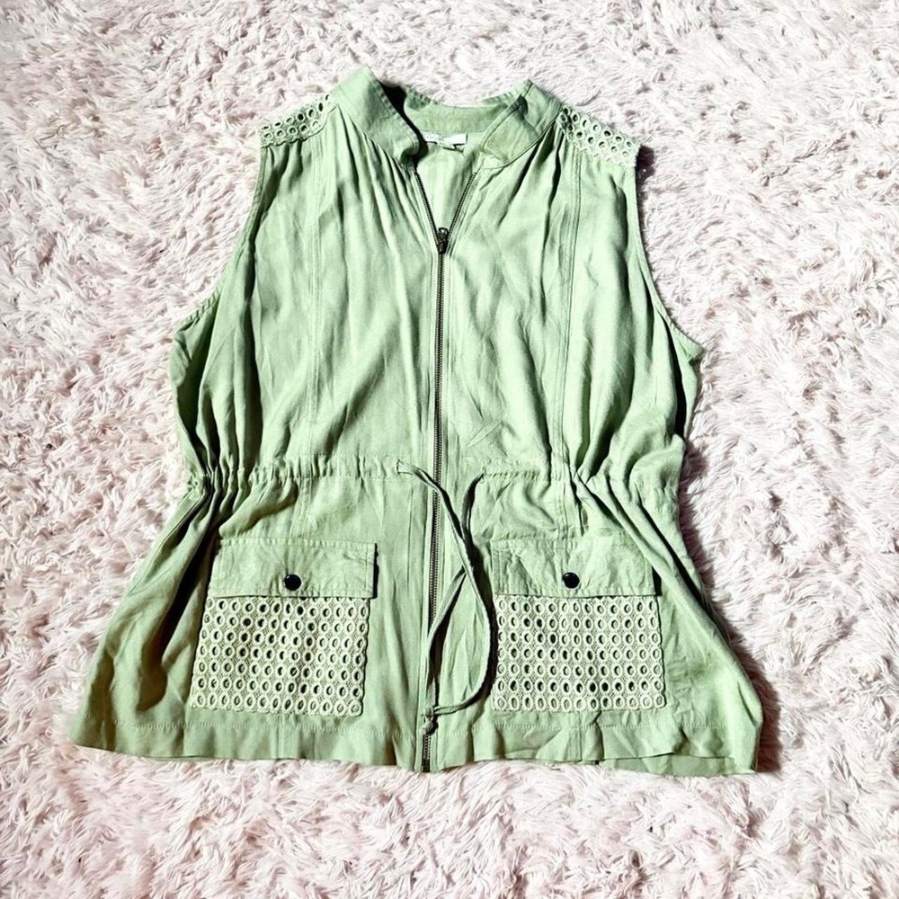 Earthy Gorpcore Utility Hippie Granola Outdoors Cargo Vest Womens L Explorer